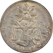 Mexico Peso Radiant Cap & Scales 1872 CH M KM# 408 LIBERTAD LEY UN PESO CH M 902.7 coin reverse Mexico Peso Radiant Cap & Scales 1872 CH M KM# 408 LIBERTAD LEY UN PESO CH M 902.7 coin reverse
