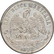 Mexico Peso Radiant Cap & Scales 1872 KM# 408.7 REPUBLICA MEXICANA 1872 coin obverse Mexico Peso Radiant Cap & Scales 1872 KM# 408.7 REPUBLICA MEXICANA 1872 coin obverse