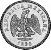 Mexico Peso Eagle. Circulation Coin 1896/5 Go R KM# 410.3 REPUBLICA MEXICANA 1896 coin obverse Mexico Peso Eagle. Circulation Coin 1896/5 Go R KM# 410.3 REPUBLICA MEXICANA 1896 coin obverse