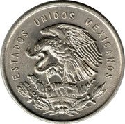 Mexico Peso Morelos 1950 KM# 457 ESTADOS UNIDOS MEXICANOS coin obverse