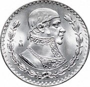 Mexico Peso Morelos 1966 KM# 459 O M coin reverse Mexico Peso Morelos 1966 KM# 459 O M coin reverse
