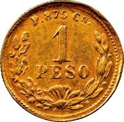 Mexico Peso Eagle. Circulation Coin 1873 KM# 410.2 1 PESO P.875 CN coin reverse Mexico Peso Eagle. Circulation Coin 1873 KM# 410.2 1 PESO P.875 CN coin reverse