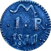 Mexico Real Insurgent Coin. Oaxaca 1811 KM# 222 M 1R 1812 coin reverse Mexico Real Insurgent Coin. Oaxaca 1811 KM# 222 M 1R 1812 coin reverse
