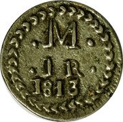 Mexico Real Insurgent Coin. Oaxaca 1813 Use caution as many silver specimens appear ques- tionable and may be considered spurious KM# 223 .M. 1R 1813 coin reverse Mexico Real Insurgent Coin. Oaxaca 1813 Use caution as many silver specimens appear ques- tionable and may be considered spurious KM# 223 .M. 1R 1813 coin reverse