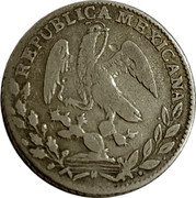 Mexico Real Radiant Cap 1828 KM# 372.3 REPUBLICA MEXICANA. coin obverse Mexico Real Radiant Cap 1828 KM# 372.3 REPUBLICA MEXICANA. coin obverse