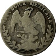 Mexico Real Radiant Cap 1849/8 Do CM KM# 372.2 REPUBLICA MEXICANA. coin obverse Mexico Real Radiant Cap 1849/8 Do CM KM# 372.2 REPUBLICA MEXICANA. coin obverse