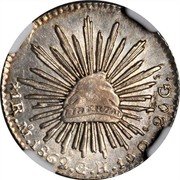 Mexico Real Radiant Cap 1862 KM# 372.8 LIBERTAD 1R MO 1862 GH 10DS.20GS coin reverse Mexico Real Radiant Cap 1862 KM# 372.8 LIBERTAD 1R MO 1862 GH 10DS.20GS coin reverse