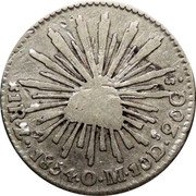 Mexico Real Radiant Cap 1854 Zs OM KM# 372.10 LIBERTAD 1R Z 1858 MO 10DS.20GS coin reverse Mexico Real Radiant Cap 1854 Zs OM KM# 372.10 LIBERTAD 1R Z 1858 MO 10DS.20GS coin reverse