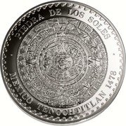 Mexico 1/10 Onza (Piedra de los Soles) PIEDRA DE LOS SOLES MEXICO TENOCHTITLAN 1478 coin obverse Mexico 1/10 Onza (Piedra de los Soles) PIEDRA DE LOS SOLES MEXICO TENOCHTITLAN 1478 coin obverse