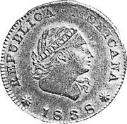 Mexico 1/4 Real (Una Quartilla) (Non-Circulating Privately Produced Coinage) X# NC8 REPUBLICA MEXICANA LIBERTAD 1838 coin obverse Mexico 1/4 Real (Una Quartilla) (Non-Circulating Privately Produced Coinage) X# NC8 REPUBLICA MEXICANA LIBERTAD 1838 coin obverse
