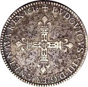France 1/8 ECU (Louis XIII. Piedfort) LVDOVICVS XIII D G FRAN ET NAVA REX 1618 coin obverse