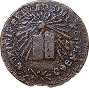 Mexico 1/8 Real (Municipality of Uruapan) MUNICIPALIDAD DEL PROGRESO coin obverse Mexico 1/8 Real (Municipality of Uruapan) MUNICIPALIDAD DEL PROGRESO coin obverse