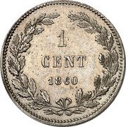 Netherlands 1 Cent (Willem III Pattern) 1 CENT 1860 coin reverse Netherlands 1 Cent (Willem III Pattern) 1 CENT 1860 coin reverse