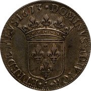 France 1 ECU Anne Marie Louise 1673 A DOMINVS ADIVTOR ET REDE MEVS 1673 A coin reverse France 1 ECU Anne Marie Louise 1673 A DOMINVS ADIVTOR ET REDE MEVS 1673 A coin reverse