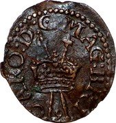 Ireland 1 Farthing Charles I Richmond Issue. Type 10c ND (1625-1631)  CARO: D: G: MAG: BRI coin obverse Ireland 1 Farthing Charles I Richmond Issue. Type 10c ND (1625-1631)  CARO: D: G: MAG: BRI coin obverse