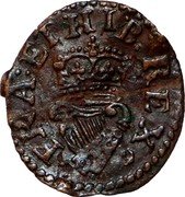 Ireland 1 Farthing Charles I Richmond Issue. Type 10c ND (1625-1631)  FRA: ET HIB: REX coin reverse Ireland 1 Farthing Charles I Richmond Issue. Type 10c ND (1625-1631)  FRA: ET HIB: REX coin reverse