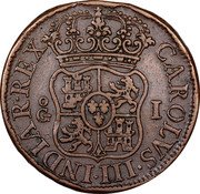 Mexico 1 Grano Carlos III Pattern 1769 Mo KM# PnD1 CAROLVS III INDIAR REX GO I coin obverse