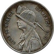 Mexico 1 Onza (Elephant Pattern) KM# Pn198 CASA DE MONEDA DE MEXICO 1951 coin obverse