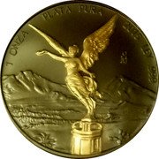 Mexico 1 Onza (Libertad. Gilded) 1 ONZA PLATA PURA 2015 LEY .999 MO coin reverse Mexico 1 Onza (Libertad. Gilded) 1 ONZA PLATA PURA 2015 LEY .999 MO coin reverse