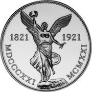 Mexico 1 Onza (Liberty statue) X# MB13 1821 1921 MDCCCXXI MCMXXI coin reverse Mexico 1 Onza (Liberty statue) X# MB13 1821 1921 MDCCCXXI MCMXXI coin reverse