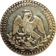 Mexico 1 Onza Millennium 2000 Mo Prooflike SALUD PROSPERIDAD ESPERANZA coin obverse