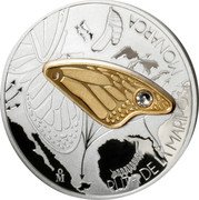 Mexico 1 Onza Monarch Butterflies 2014 Mo MO RUTA DE LA MARIPOSA MONARCA coin obverse