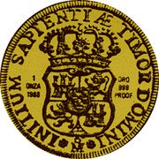 Mexico 1 Onza (Philip V 1732 Replica) X# MB60 1 ONZA 1988 ORO 999 PROOF INITIUM SAPIENTIÆ TIMOR DOMINI MO coin reverse Mexico 1 Onza (Philip V 1732 Replica) X# MB60 1 ONZA 1988 ORO 999 PROOF INITIUM SAPIENTIÆ TIMOR DOMINI MO coin reverse