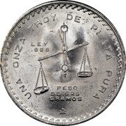 Mexico 1 Onza Scales Medallic Bullion Coin. Type III 1979 Mº KM# M49b.3 LEY .925 PESO 33.625 GRAMOS UNA ONZA TROY DE PLATA PURA MO coin reverse Mexico 1 Onza Scales Medallic Bullion Coin. Type III 1979 Mº KM# M49b.3 LEY .925 PESO 33.625 GRAMOS UNA ONZA TROY DE PLATA PURA MO coin reverse