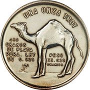 Mexico 1 Onza Troy De Plata Minero-Camello Pattern 1951  UNA ONZA TROY 480 GRANOS DE PLATA PURA. LEY DE 0.925 PESO 33.625 GRAMOS coin reverse Mexico 1 Onza Troy De Plata Minero-Camello Pattern 1951  UNA ONZA TROY 480 GRANOS DE PLATA PURA. LEY DE 0.925 PESO 33.625 GRAMOS coin reverse