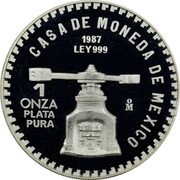 Mexico 1 Onza U.S. Constitution 1987 Mo X# MB37 CASA DE MONEDA DE MEXICO 1987 LEY 999 1 ONZA PLATA PURA O M coin obverse Mexico 1 Onza U.S. Constitution 1987 Mo X# MB37 CASA DE MONEDA DE MEXICO 1987 LEY 999 1 ONZA PLATA PURA O M coin obverse