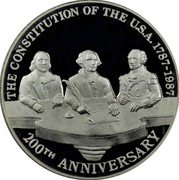Mexico 1 Onza U.S. Constitution 1987 Mo X# MB37 THE CONSTITUTION OF THE U.S.A. 1787-1987 200TH ANNIVERSARY coin reverse Mexico 1 Onza U.S. Constitution 1987 Mo X# MB37 THE CONSTITUTION OF THE U.S.A. 1787-1987 200TH ANNIVERSARY coin reverse