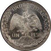 Mexico 1 Peso (Caballito Pattern. Raised Lettered Edge) KM# Pn179 ESTADOS UNIDOS MEXICANOS UN PESO coin obverse Mexico 1 Peso (Caballito Pattern. Raised Lettered Edge) KM# Pn179 ESTADOS UNIDOS MEXICANOS UN PESO coin obverse