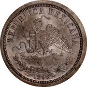 Mexico 1 Peso Libertad Pattern 1898 Mo KM# Pn166 REPÚBLICA MEXICANA coin obverse Mexico 1 Peso Libertad Pattern 1898 Mo KM# Pn166 REPÚBLICA MEXICANA coin obverse