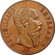 Mexico 1 Peso (Maximiliano I Pattern Strike. Large Letters) KM# Pn103 MAXIMILIANO EMPERADOR NAVALON OCAMPO SPIRITU coin obverse Mexico 1 Peso (Maximiliano I Pattern Strike. Large Letters) KM# Pn103 MAXIMILIANO EMPERADOR NAVALON OCAMPO SPIRITU coin obverse