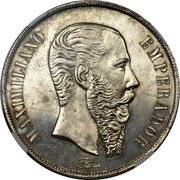 Mexico 1 Peso (Maximiliano I Pattern Strike) KM# Pn100 MAXIMILIANO EMPERADOR OCAMPO NAVALON SPIRITU coin obverse Mexico 1 Peso (Maximiliano I Pattern Strike) KM# Pn100 MAXIMILIANO EMPERADOR OCAMPO NAVALON SPIRITU coin obverse