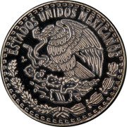 Mexico 1 Peso (Mesoamerican Warrior Pattern. Modern Eagle) ESTADOS UNIDOS MEXICANOS coin obverse