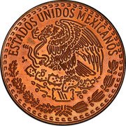 Mexico 1 Peso (Mesoamerican Warrior Pattern. Modern Eagle) ESTADOS UNIDOS MEXICANOS coin obverse Mexico 1 Peso (Mesoamerican Warrior Pattern. Modern Eagle) ESTADOS UNIDOS MEXICANOS coin obverse