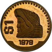 Mexico 1 Peso (Mesoamerican Warrior Reverse Trial) $1 1979 coin reverse Mexico 1 Peso (Mesoamerican Warrior Reverse Trial) $1 1979 coin reverse