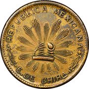 Mexico 1 Peso (Mexico-Revolutionary Chihuahua) KM# Pn3 REPUBLICA MEXICANA E. DE CHIHA coin obverse Mexico 1 Peso (Mexico-Revolutionary Chihuahua) KM# Pn3 REPUBLICA MEXICANA E. DE CHIHA coin obverse