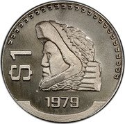 Mexico 1 Peso (Modern Eagle Pattern) $1 1979 coin reverse Mexico 1 Peso (Modern Eagle Pattern) $1 1979 coin reverse