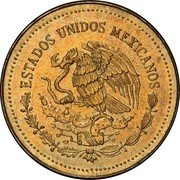 Mexico 1 Peso Pattern. Guerrero Aguila. 1980 Mº KM# Pn219 ESTADOS UNIDOS DE MÉXICANOS coin obverse