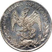 Mexico 1 Real (Radiant Cap Pattern) KM# Pn45 REPUBLICA MEXICANA coin obverse Mexico 1 Real (Radiant Cap Pattern) KM# Pn45 REPUBLICA MEXICANA coin obverse