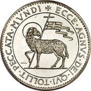Malta 1 Scudo (Ernesto Trial Strike) X# PR1 ECCE AGNVS DEI QVI TOLLIT PECCATA MVNDI PROVA coin reverse