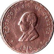 Mexico 10 Centavos Provisional Government Coinage. Oaxaca 1915 KM# 725 ESTADO L. YS. DE OAXACA 1915 coin obverse Mexico 10 Centavos Provisional Government Coinage. Oaxaca 1915 KM# 725 ESTADO L. YS. DE OAXACA 1915 coin obverse