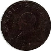 Mexico 10 Centavos Provisional Government Coinage. Oaxaca 1915 KM# 727.1 ESTADO L. Y S. DE OAXACA 1915 coin obverse Mexico 10 Centavos Provisional Government Coinage. Oaxaca 1915 KM# 727.1 ESTADO L. Y S. DE OAXACA 1915 coin obverse