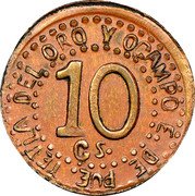 Mexico 10 Centavos (Trial Strike) KM# TS1 10.C.S E DE PUE TETLA DEL ORO Y OCAMPO coin reverse Mexico 10 Centavos (Trial Strike) KM# TS1 10.C.S E DE PUE TETLA DEL ORO Y OCAMPO coin reverse