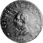 Mexico 10 Pesos Provisional Government Coinage 1915 KM# 752a ESTADO L. Y S. DE OAXACA 1915 coin obverse Mexico 10 Pesos Provisional Government Coinage 1915 KM# 752a ESTADO L. Y S. DE OAXACA 1915 coin obverse