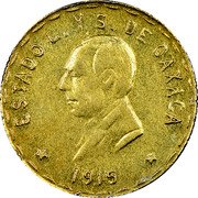 Mexico 10 Pesos Provisional Government Coinage 1915 KM# 752 ESTADO L. Y S. DE OAXACA 1915 coin obverse Mexico 10 Pesos Provisional Government Coinage 1915 KM# 752 ESTADO L. Y S. DE OAXACA 1915 coin obverse
