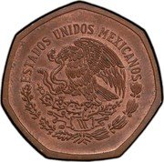 Mexico 10 Pesos Pattern. Uniface Tuerca ND (1973)  ESTADOS UNIDOS MEXICANOS coin obverse Mexico 10 Pesos Pattern. Uniface Tuerca ND (1973)  ESTADOS UNIDOS MEXICANOS coin obverse