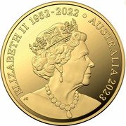 Australia 100 Dollars 30th Anniversary of the Kangaroo Series. Mob of Thirty 2023 C Proof ELIZABETH II 1952-2022 AUSTRALIA 2023 coin obverse Australia 100 Dollars 30th Anniversary of the Kangaroo Series. Mob of Thirty 2023 C Proof ELIZABETH II 1952-2022 AUSTRALIA 2023 coin obverse